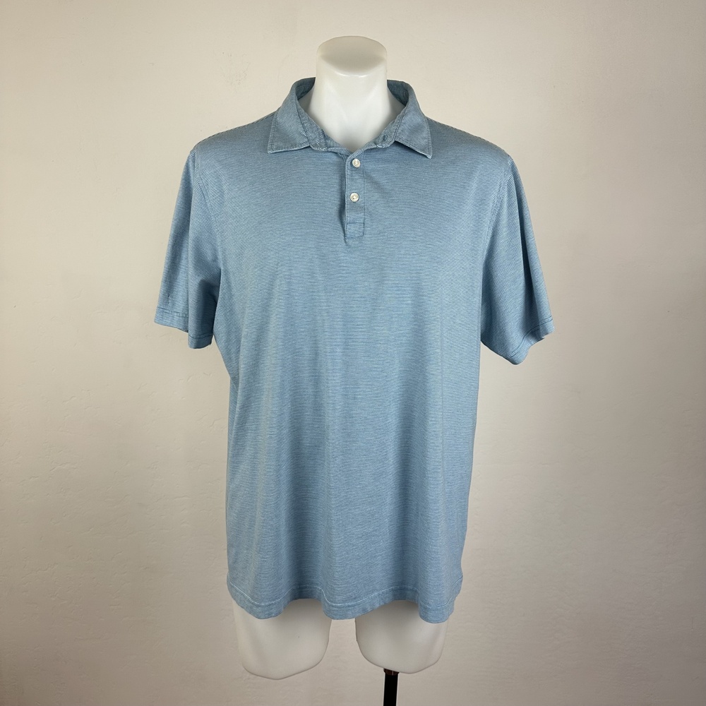 Peter Millar Crown Soft Striped Polo Size XL